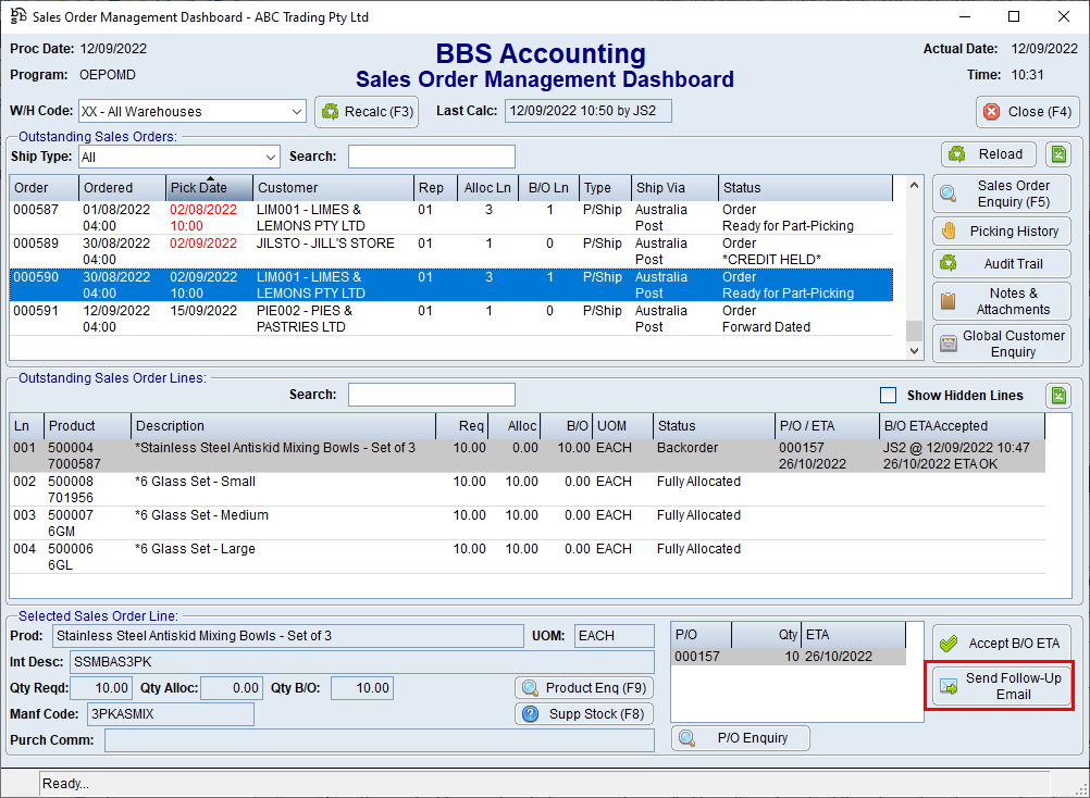Sales Order Management Dashboard Screen Sales Order Management Dashboard Screen