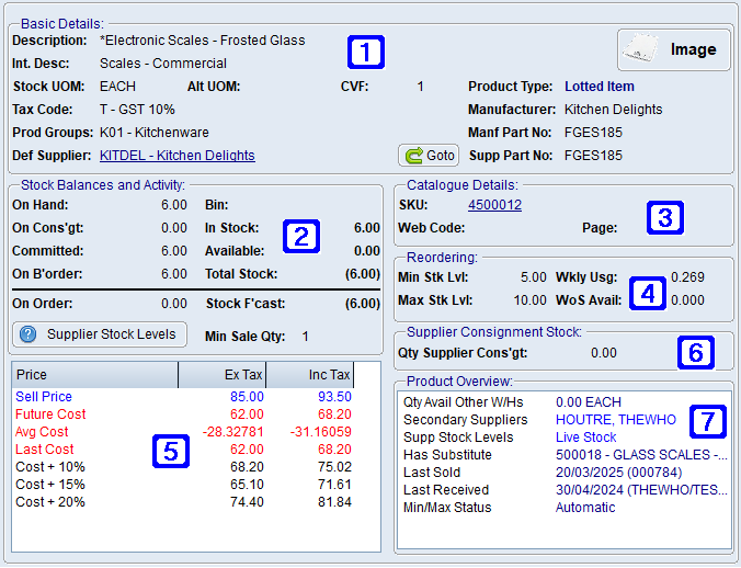 General Information Tab Screen