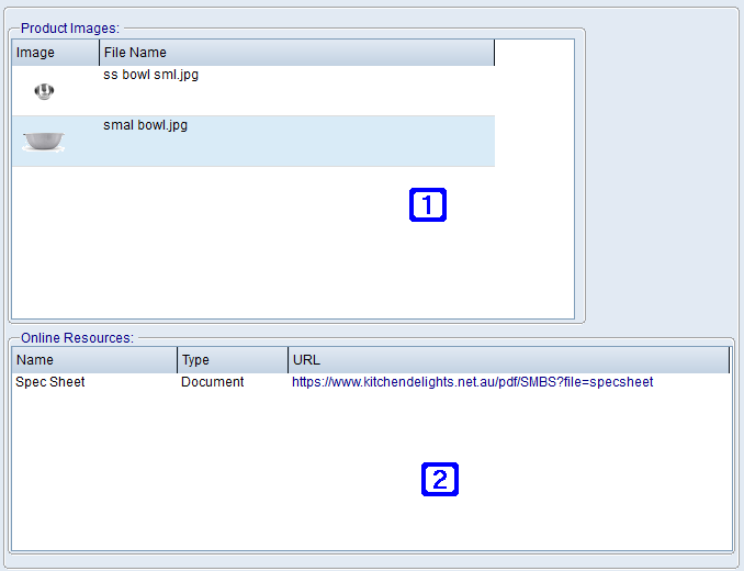 Images and Resources Tab 